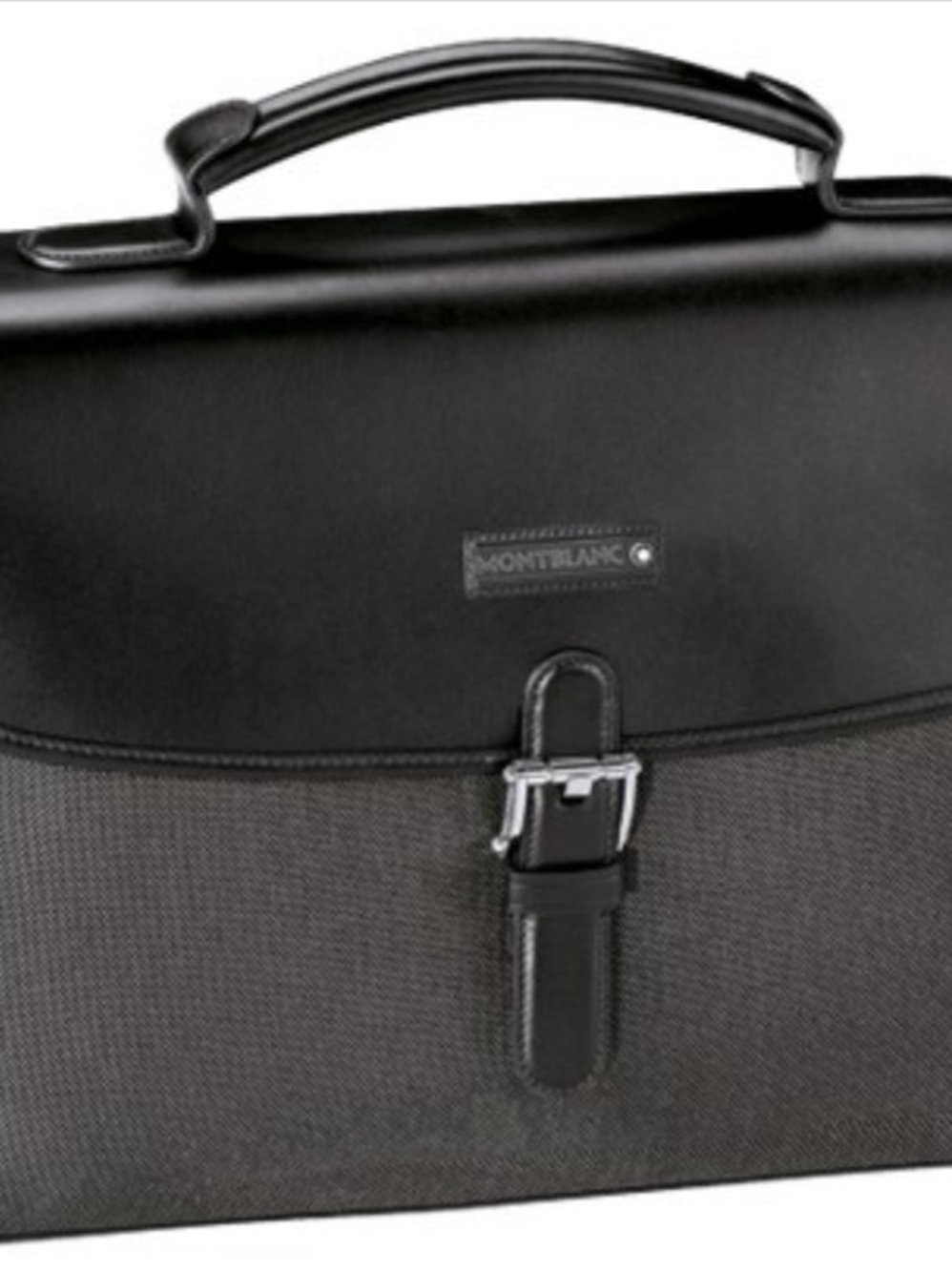 Montblanc Black Canvas & Leather Briefcase - Professional Men’s Bag